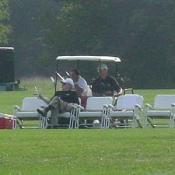Sonny Jergenson scouting out the teams progress from afar.