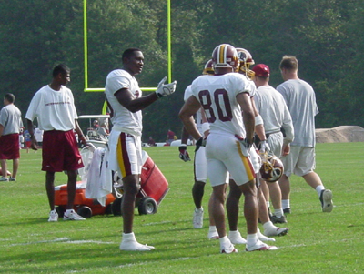 #80 WR Laveranuous Coles has been the star of training camp.