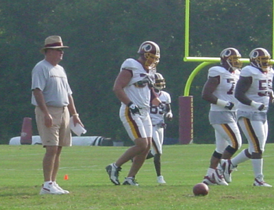 The offensive line should be stronger this year with the additions of G's Dave Fiore and Randy Thomas.