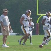 The offensive line should be stronger this year with the additions of G's Dave Fiore and Randy Thomas.