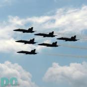 The 'Blue Angels' fly over Woodrow Wilson Bridge Dedication.