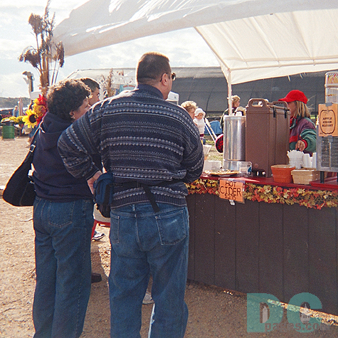 Likety split, we got you out to home base. Put you pumpkin down in a cart where you can remember it. Now just relax a bit and get some warm apple cider. It's darn tasty. 