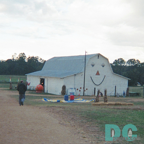 Now that you got your pumpkin stored, meander down to our barn and stay awhile. Theres ropes and hay to swing around and have fun in.