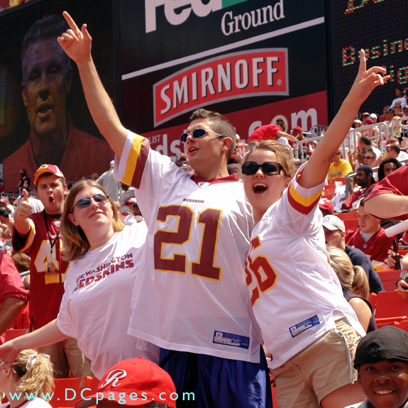 "We are going all the way." yelled this Redskin fan wearing Sean Taylor's numbers.