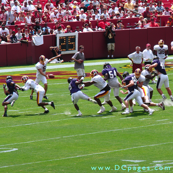 Redskins punt the ball.