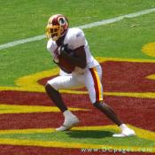 Redskins receive Raven's kick in the end zone.