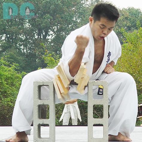 "Orya!!" The master broke a bunch of wood boards perfectly! People were excited by the master's terrific demonstration.  Kyokushin Karate New York HQ Dojo Address: 284 Fifth Ave @ 30th St, 2nd Floor New York, NY 10001 TEL: 212.947.3334 FAX: 212.947.3312 URL: www.kyokushinkarate.com Email: sensei@ikohonbu.com 