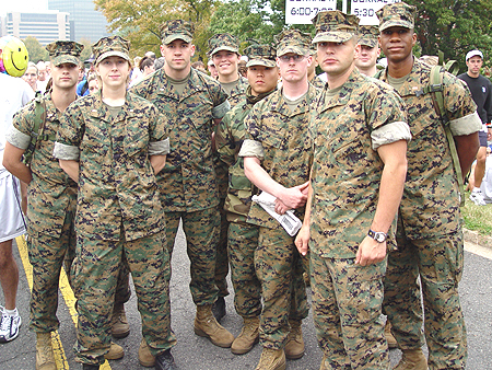 A detail of Marines poses for DCPages.