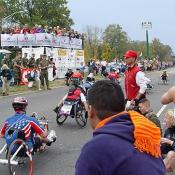 Many of the wheelchair racers used state-of-art machines.