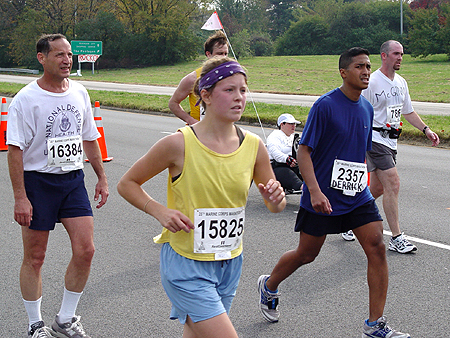 Runners used a champion chip to determine their official time in the Marathon.
