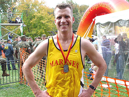 Congrats on being the first Marine to cross the finish line.