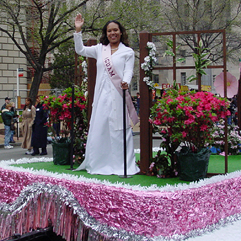 2003 Cherry Blossom Festival: Enjoying the crowd. 