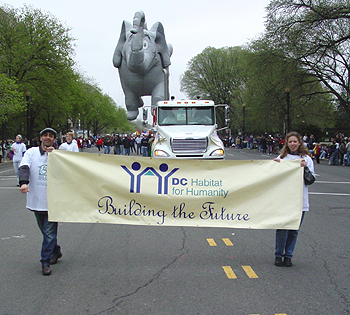 2003 Cherry Blossom Festival: President Jimmy Carter's Habitat for Humanity shows its  D.C. pride