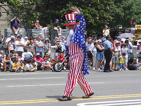 Uncle Sam strutting his stuff