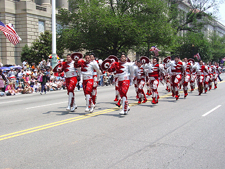If you look carefully, you can see whistles in thier mouths