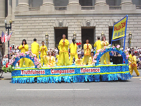 The Falun Gong group was very interesting to watch