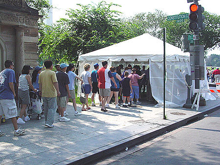 Security check, before entering the mall