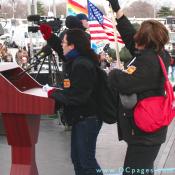 "Barack Obama, Hillary Clinton, and John Edwards said keep all the options on the table, including nuclear with Iran" screamed Linsar Taylor. "Hillary Clinton just said if she gets elected she is going to keep the troops in Iraq."