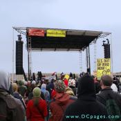 Speakers addressed the crowd throughout the afternoon. 