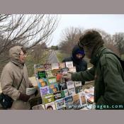 There were a few stands along the walk, this one selling books.