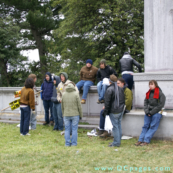 With nowhere left to go protesters thank one another and say good-bye.