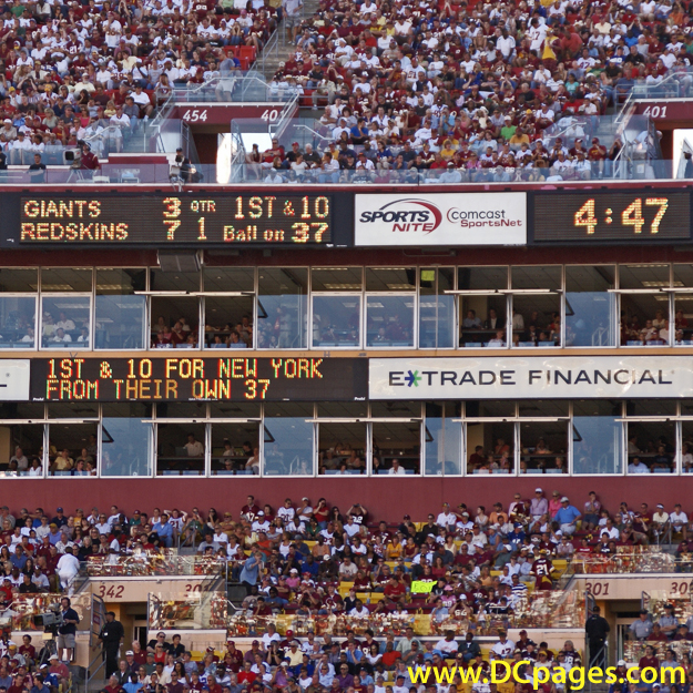 All is well with the Redskins leading 7-3 with 4:47 remaining in the 1st quarter.