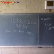 August 2, 2007 - Ninth Ward of New Orleans - Alfred Lawless High School - Writing on a chalkboard - DCpages.com Please Help These People. We are trying our very best to get the message out about the 9th Ward. More images soon.