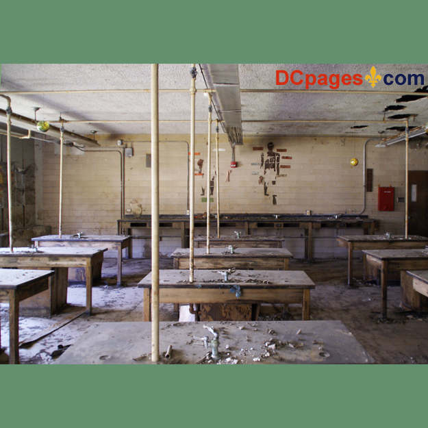 August 2, 2007 - Ninth Ward of New Orleans - 5300 Law Sreet, New Orleans, 70117, LA 504-942-3602 - Alfred Lawless High School - Biology lab tables