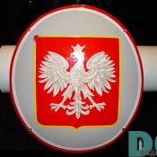 Shields with the national Polish insignia that were on all customs houses around Poland.