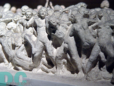 Figurines that show the horrible gas released to many of the prisoners. 
