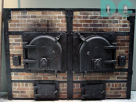 A model furnace of where they incinerated people.  