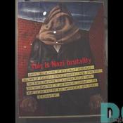 A poster quoting a message from "Radio Berlin" speaking of what the Nazis have done. 