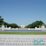 West to East View of the World War II Memorial.
