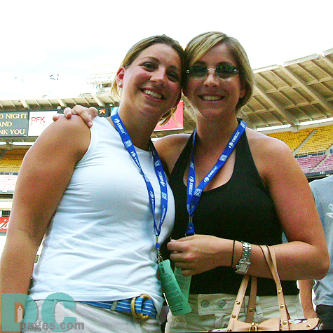 Lovely smiley ladies gave a pose to the camera. 