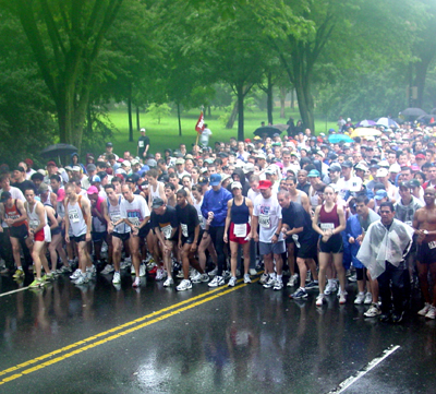 Full of adrenaline, the runners take off