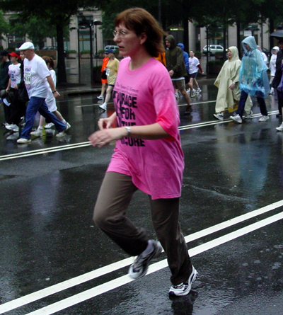 Full of energy, this survivor sprints to the finish line  