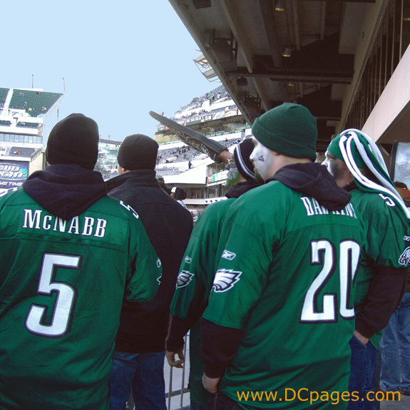 Philly fans enter their nest of death.