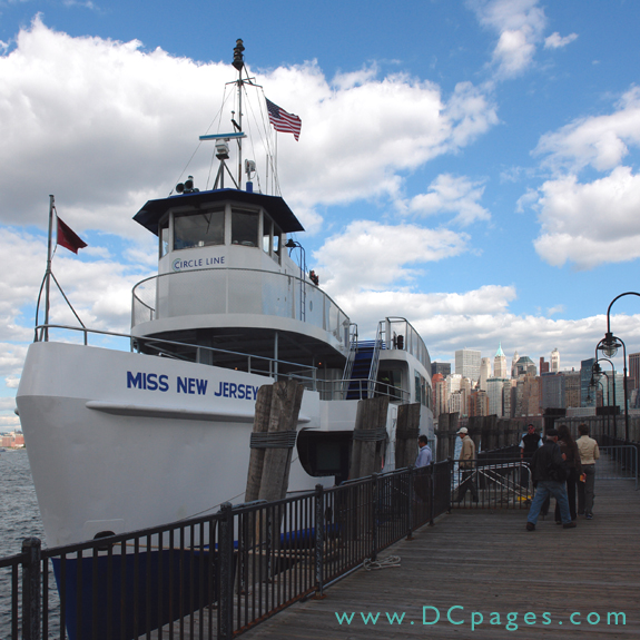 Ferries now leave from the front of the terminal to take visitors to the Statue of Liberty and Ellis Island. 