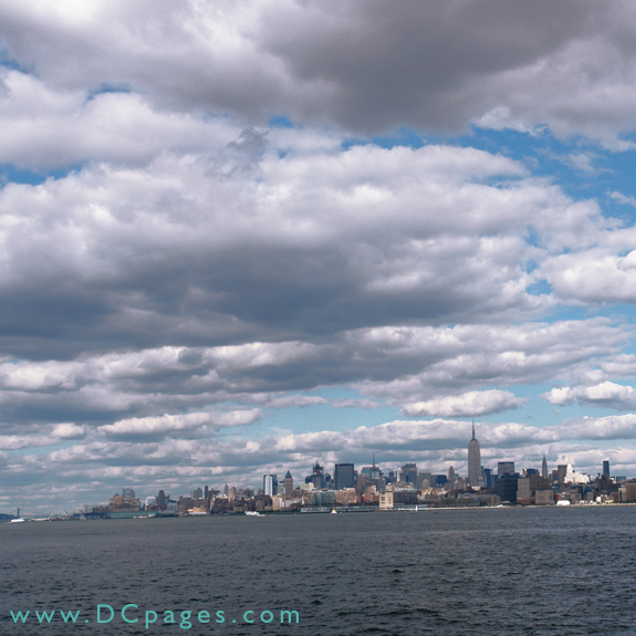 Hudson River view of Manhattan Island.