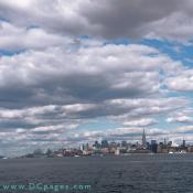 Hudson River view of Manhattan Island.