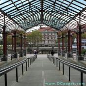 It is estimated that some 12 - 17 million Immigrants entered the United States through Ellis Island before it closed in 1954. This rebuilt steel and glass canopy was meant to recall the original canopy that stood from 1903 to 1931. 