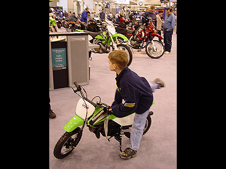 Hey kid! Where are you going with that dirt bike?