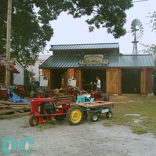 A vintage tractor is exhibited at the Montgomery County Fair.