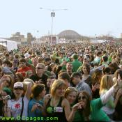 These ladies are waiting for 'Scotts New Band' to perform at Shamrock fest.