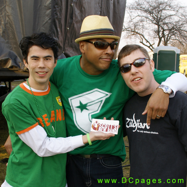 'Scotts New Band' gets ready for their performance at Shamrock fest.