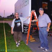 Screen on the Green Projection Crew. I like the 'Heavy Metal Parking Lot' tee-shirt.