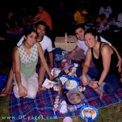 This group brought a picnic basket full of goodies to have during the movie. The two guys came to see the the iconic 'Bullitt' chase scene. They both have Mustangs.