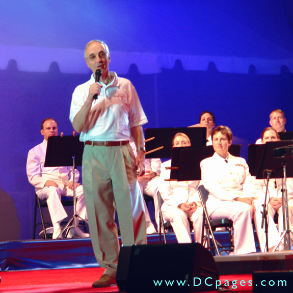 Deputy Defense Secretary Gordon England addresses the audience during the second annual Washington, D.C., Freedom Walk at the Pentagon, Sept. 10, 2006. "America will never forget."