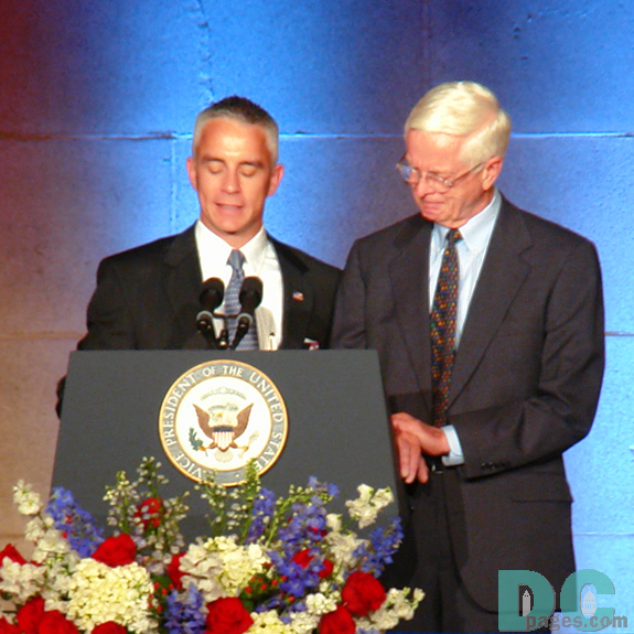 Mr. Merrill's son, Douglas Merrill and Washingtonian Editor John A. Limpert