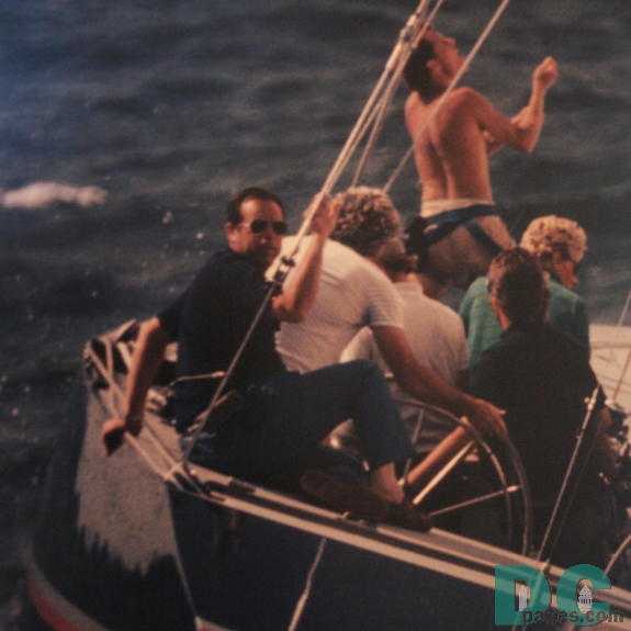 Phil with family and friends on Merrilly